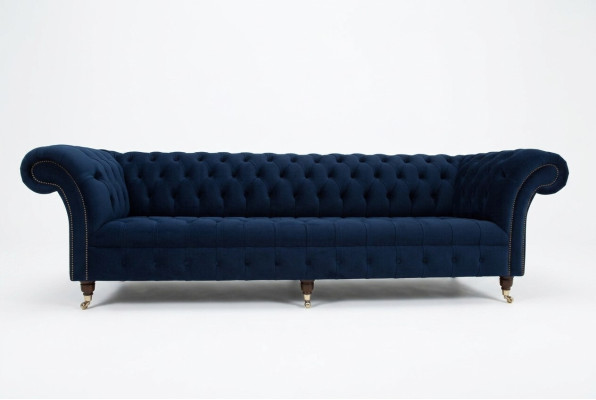 Chesterfield Sofa Samt Viersitzer Design Sofas Polster Couchen Couch Samt 265cm