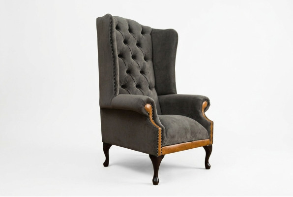Chesterfield Samt Sessel Sofa Polster Sofas Design Luxus Couch Relax Fernseh Neu
