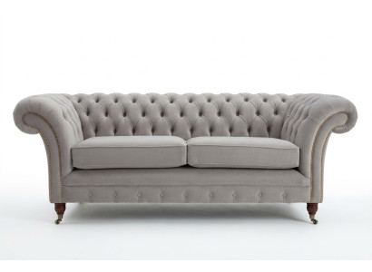 Chesterfield Couch Sofa Polster 3 Sitzer Couchen Sitz Garnitur Sofas Weiß Neu