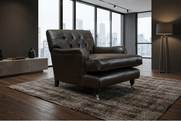 Chesterfield Design Sofa Sessel Couch Polster Luxus Textil Couchen 1 Sitzer #299