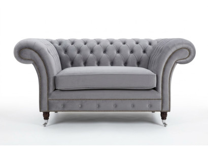 Chesterfield Sofa Couch Polster Garnitur 1,5 Sitzer Sofas Klassisch Einsitzer