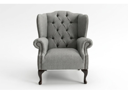 Ohrensessel Chesterfield 1 Sitzer Sessel Textil Leder Polster Fernseh Sofa Couch