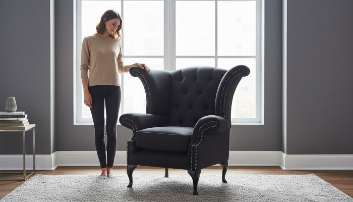 Sessel Couch Polster Designer Textil 1 Sitzer Couchen Polster Chesterfield Sitz