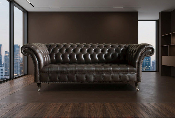 Chesterfield Stoffsofa Ledersofa Sofa Couch Polster Wohnzimmer Maßanfertigung