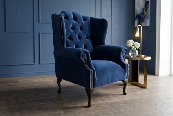 Chesterfield Samt Sessel Sofa Polster Sofas Design Luxus Couch Relax Fernseh Neu