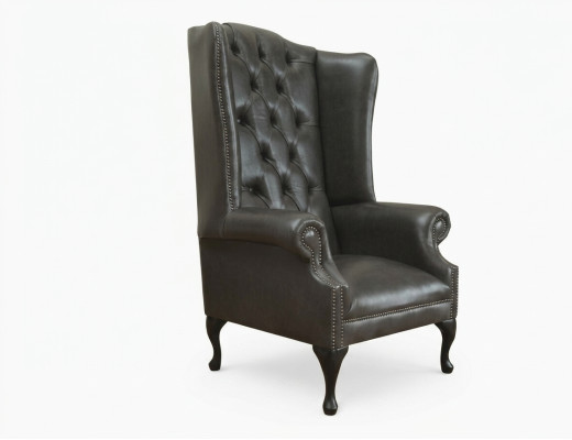 Chesterfield Ohrensessel Einsitzer Sofa Couch Relax Polster Samt Leder Stoff