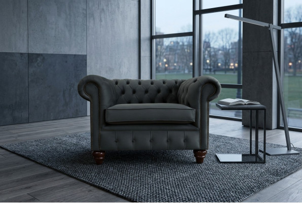Chesterfield Design Sessel Couch Polster Luxus Textil Couchen 1 Sitzer Einsitzer