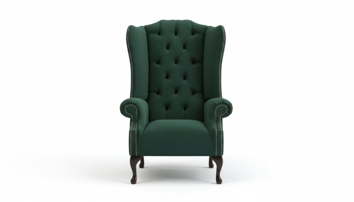 Chesterfield Ohrensessel Sessel 1 Sitzer Polster Couch Sofa Relax Fernseh Stoff