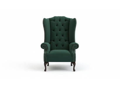 Chesterfield Ohrensessel Sessel 1 Sitzer Polster Couch Sofa Relax Fernseh Stoff