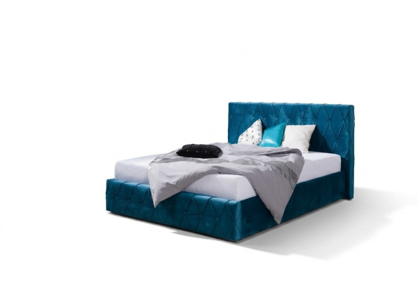 Klassisches Samt Velvet Doppel Design Bett Luxus Design Betten Doppel Türkis Neu