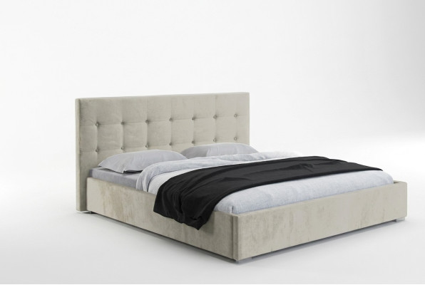 Beige 160x200 Bett Schlafzimmer Betten Textil Leder Hotel Luxus Polster Big Neu
