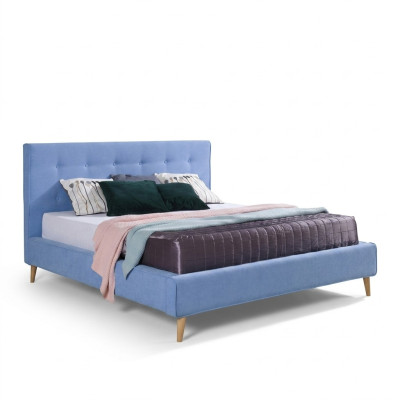 Hotel Chesterfield Luxus Bett Blau Schlafzimmer Englische Betten 180 x 200cm Neu