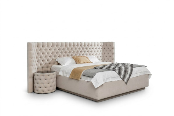 Design Chesterfield Bett Leder Hotel Betten Schlafzimmer Luxus Leder Polster Neu