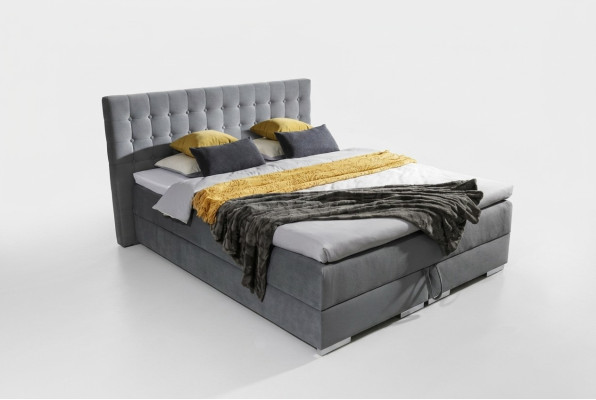 Chesterfield Design Bett Textil Samt Polster Samt Hotel Betten Schlafzimmer Neu