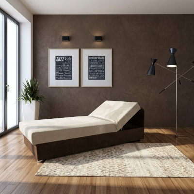 Bett Betten Holz Leder 80x200cm Polster Ehe Design Leder Hotel Boxspring Möbel