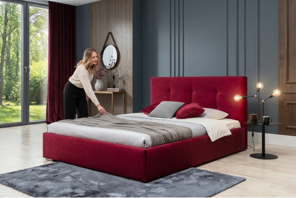 Polsterbett Betten Bett Polster Designer Hotel Doppel Luxus Design 180x200cm Neu