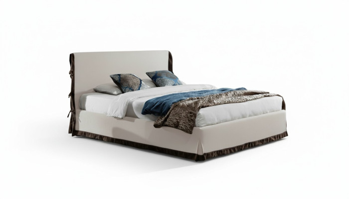 Polsterbett Betten Bett Polster Leder Designer Hotel Doppel Luxus Landhaus Neu