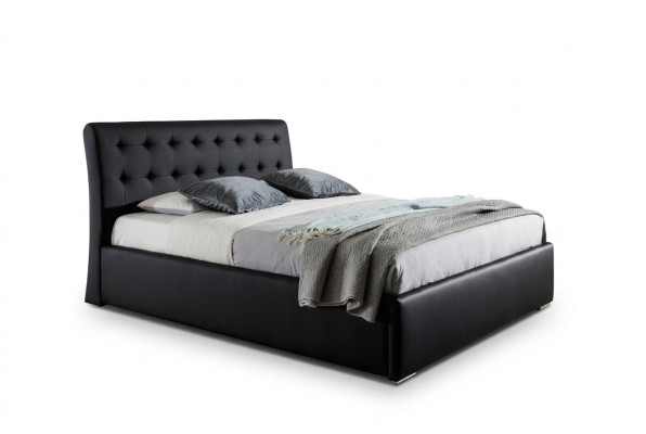 Klassisches Luxus Betten Polster Leder Textil Hochwertiges Schlafzimmer Bett Neu