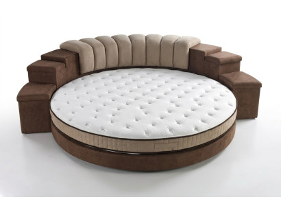 Rundes Bett Rund Design Betten Textil Doppel Luxus Hotel Gestell Schlaf Zimmer
