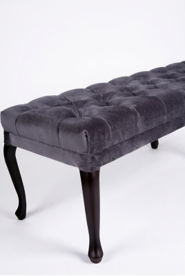 Hocker Sessel Fernseh Design Polster Fußhocker Chesterfield Textil Neu Ottomane