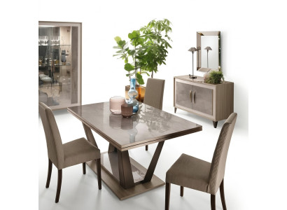 Esstisch Esszimmer Wohnzimmer Garnitur Holz Design Italienische Möbel