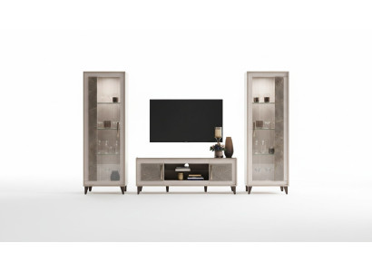 Anrichte Luxus Schaufenster Vitrine Schrank Glas Modern Stil Italienische