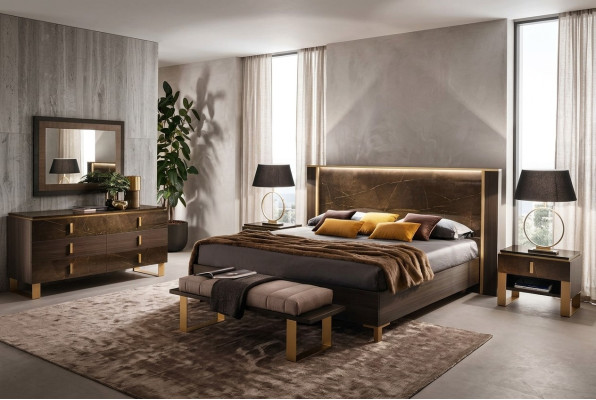 Luxus Schlafzimmer Bett Doppel Stil Modern Polster Betten Italienische