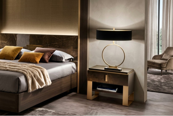 Design Nacht Tisch Konsole Metall Glanz Deko Tische Konsolen Schlaf Zimmer