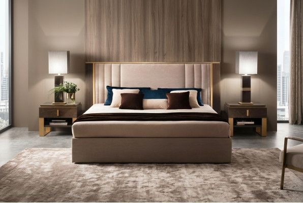 Bett 2x Nachttisch 3 tlg Schlafzimmer Set Design Modern Luxus Italienische