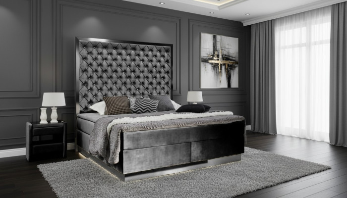 Boxspringbett Stoff Möbel Betten Bett Textil Schlafzimmer Design Chesterfield