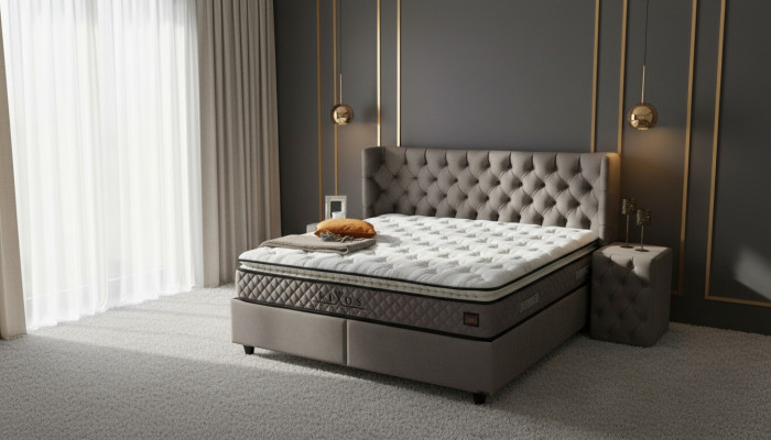 Bettgestell Stoff Möbel Luxus Modern Betten Bett Textil Schlafzimmer Design