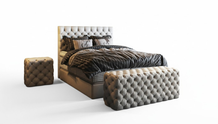 Bett 2x Nachttisch 3 tlg. Schlafzimmer Set Design Luxus Möbel Modern Betten Neu