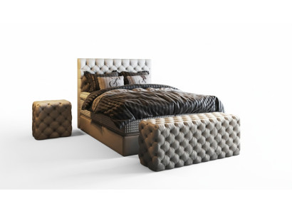 Bett 2x Nachttisch 3 tlg. Schlafzimmer Set Design Luxus Möbel Modern Betten Neu
