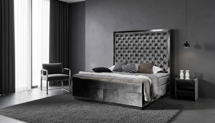 Boxspringbett Bett 2x Nachttisch 3 tlg. Schlafzimmer Set Möbel Luxus Betten Neu