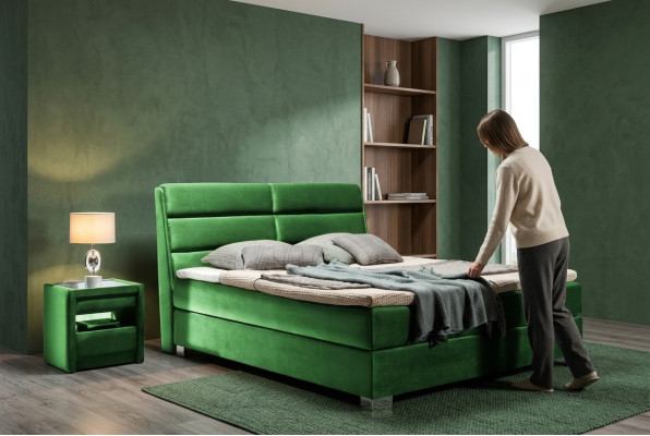 Bett 2x Nachttisch 3 tlg. Schlafzimmer Luxus Set Design Möbel Modern Betten Neu