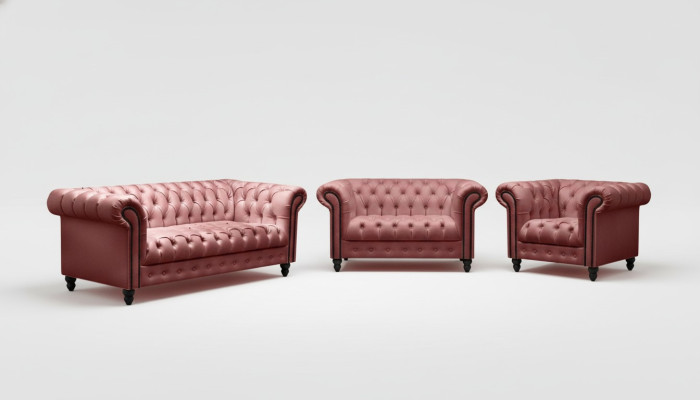 Wohnzimmer Chesterfield Design Sofagarnitur Möbel Couch 321 Sitzer Couchen Sofas