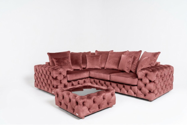 Ecksofa Sofa Couch Polster Eckgarnitur L Form Couchtisch Textil Wohnlandschaft