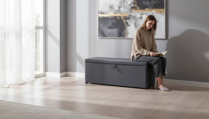 Hocker Poufa Fußhocker Hocker Polsterhocker Sitzhocker Beistell Stoff Gepolstert