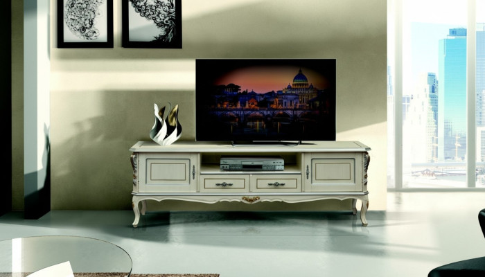 RTV Lowboard rtv Luxus Schrank Tisch Wohnzimmer Holz Möbel Klassisches Low Side Board
