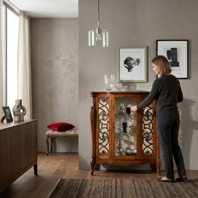 Design Möbel Holz Luxus Klassischer Stil Barock Vitrine Italienische Möbel Anrichte