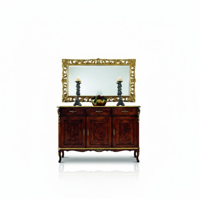 Design Möbel Stil Barock 2tlg Kommode Spiegel Holz Italienischer Stil Designer