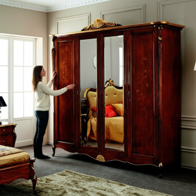 Schrank Kleiderschrank Wohnzimmer Schränke Stil Möbel Holz Italienische Möbel
