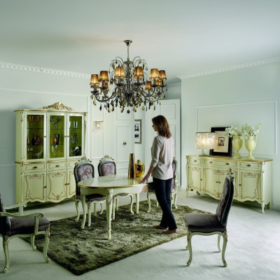 Desing Italienische Möbel Luxus Esstisch Esszimmer Holz Möbel Klassisches Stil Heller