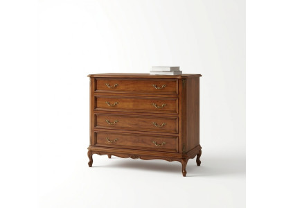 Design Möbel Stil Barock Kleine Kommode Braun Luxus Holz Italienische