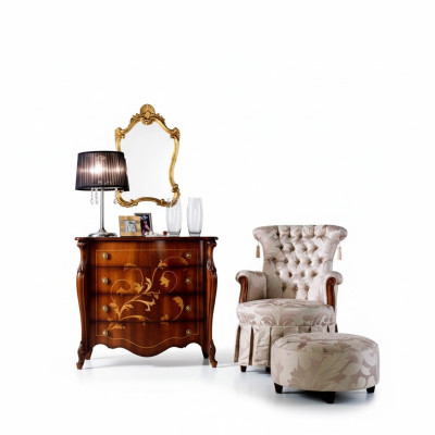 Italienische Möbel Design Kommode Schrank Braun Luxus Holz Möbel Barock