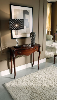 Holz Italienische Möbel Konsolentisch Braun Möbel Stil Barock Design Möbel Neu
