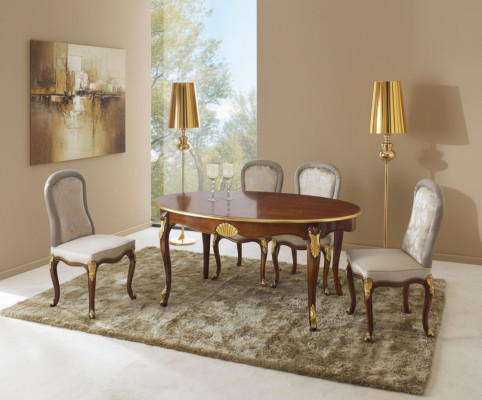 Set Garnitur 5tlg Esstisch 4 Stühle Luxus Esszimmer Möbel Gruppe Italien Möbel