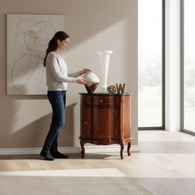 Italienische Möbel Barock Braun Kommode Anrichte Designer Möbel Holz Neu