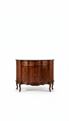 Italienische Möbel Kommode Schrank Braun Design Luxus Holz Stil Barock