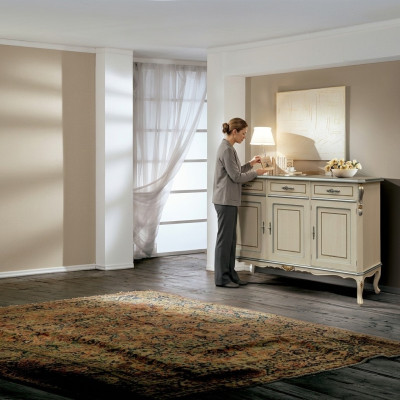 Luxus Italienische Holz Möbel Weiß Großes Buffet Schrank Wohnzimmer Möbel Neu
